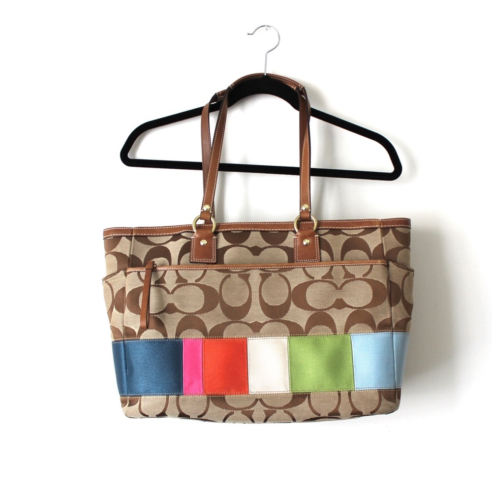 Coach signature diaper bag